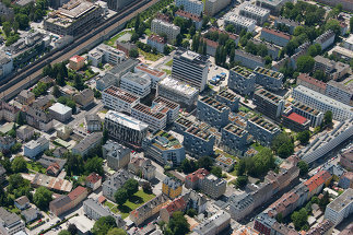 Stadtwerk Lehen, Foto: PRISMA Zentrum für Standort- und Stadtentwicklung GmbH © ©PMU/Bavaria Luftbildverlags GmbH